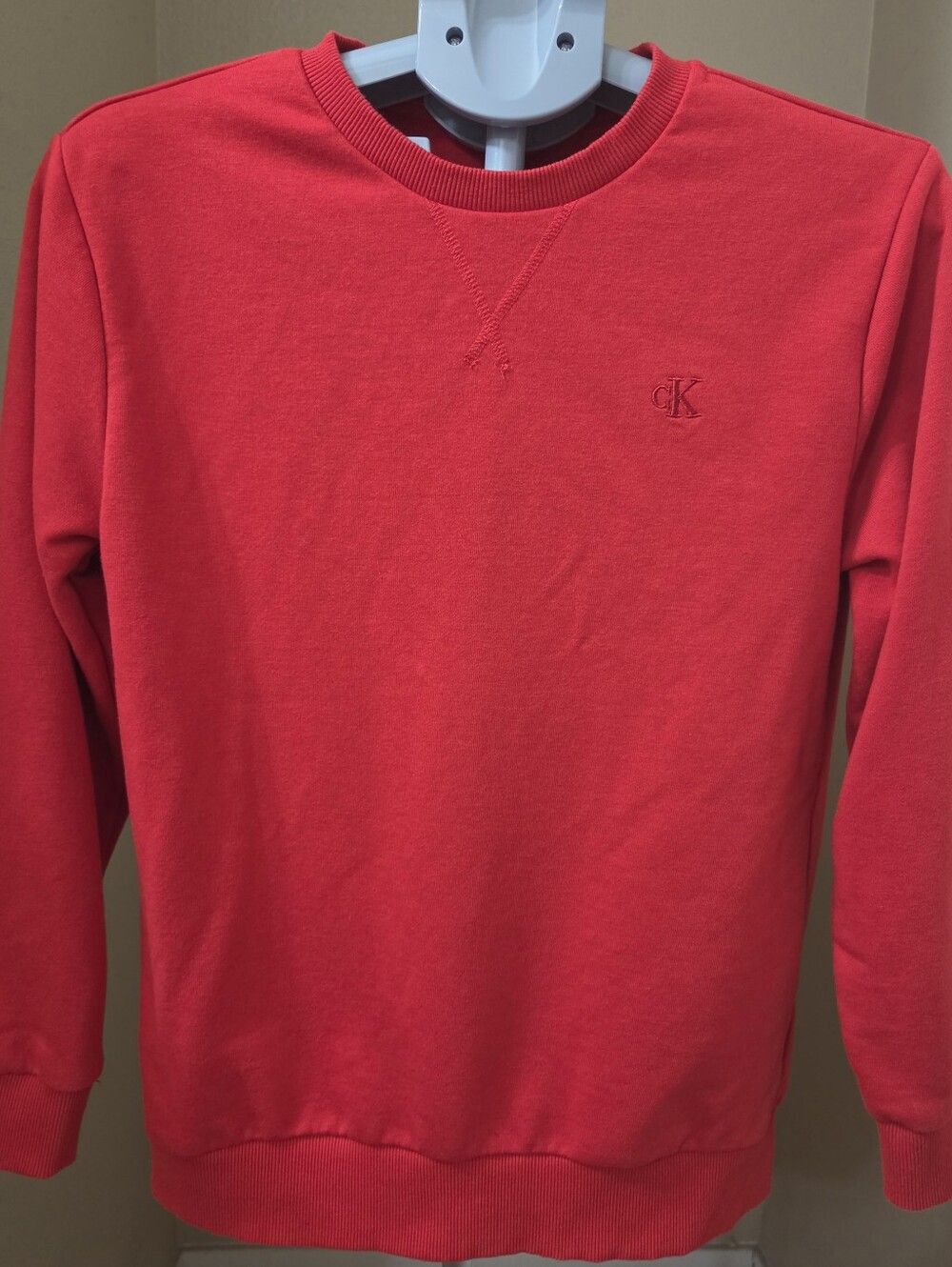 Calvin Klein Bright Red Crewneck Sweatshirt